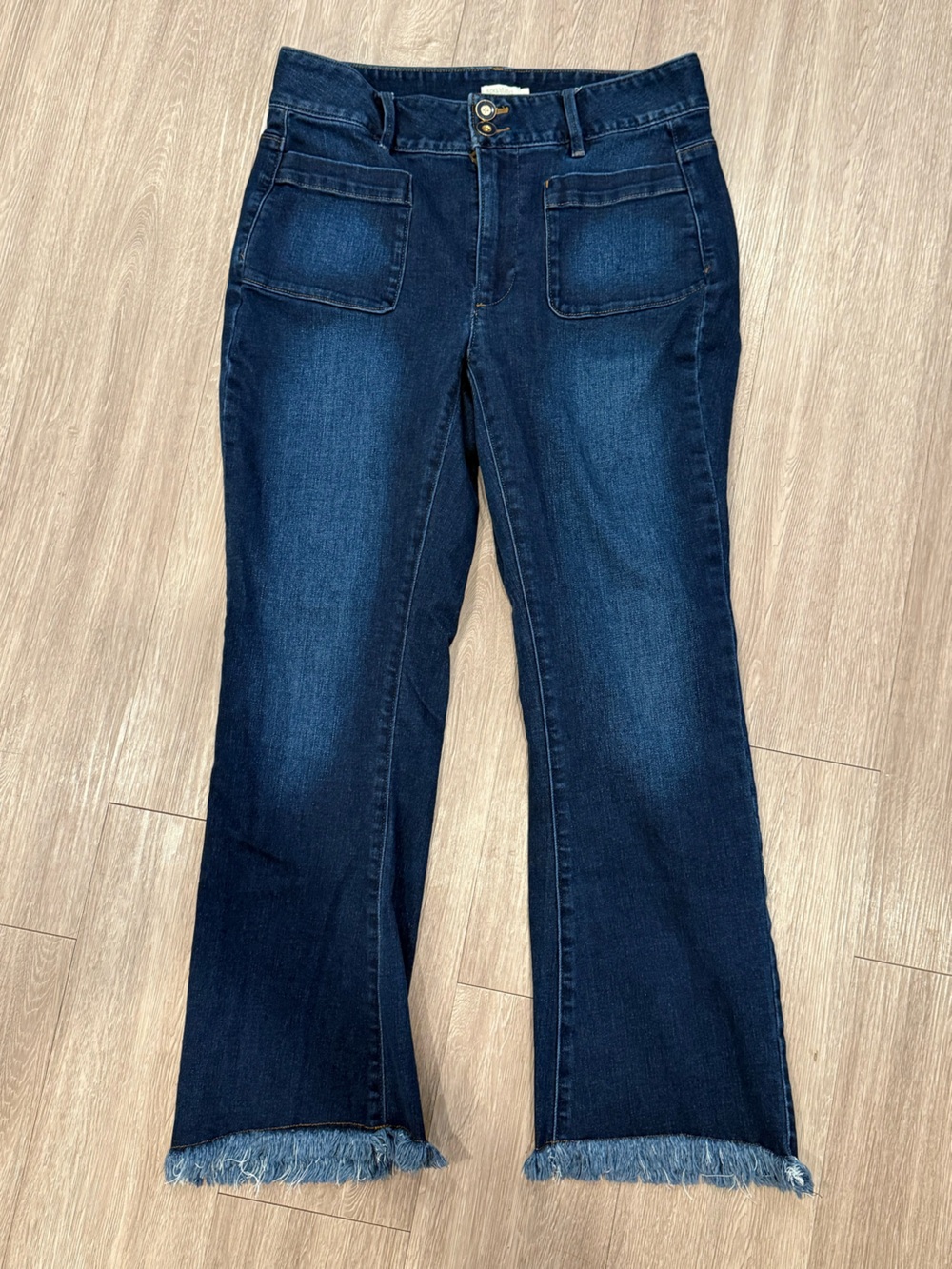 Spartina 449 Dark Blue Bootcut Jeans Juliette Ocean Palm Wash
